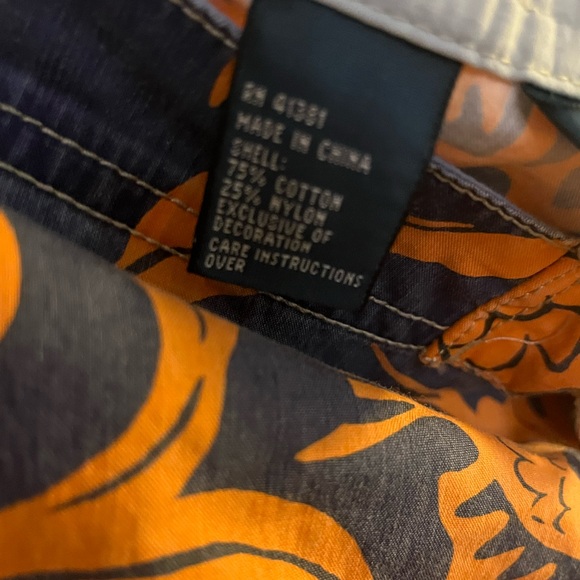 Polo Ralph Lauren navy and orange goldfish swim trunks  sz 36 - Picture 5 of 9